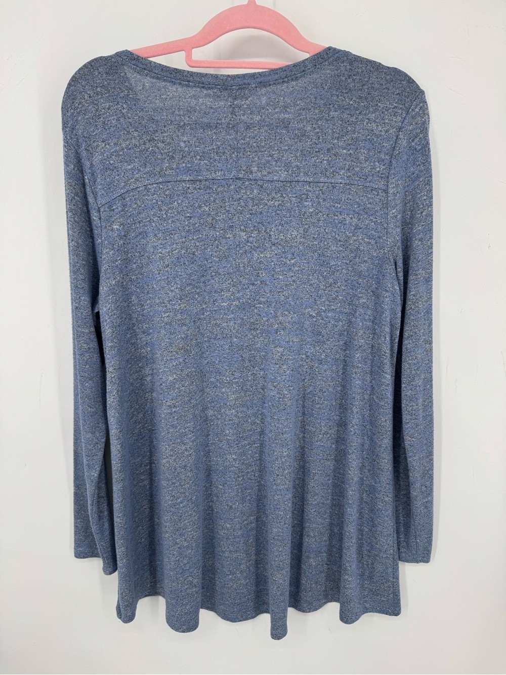 Soma Soft Blue Long Sleeve Lounge Top Relaxed Cozy Casual Everyday Size Large - Picture 2 of 6